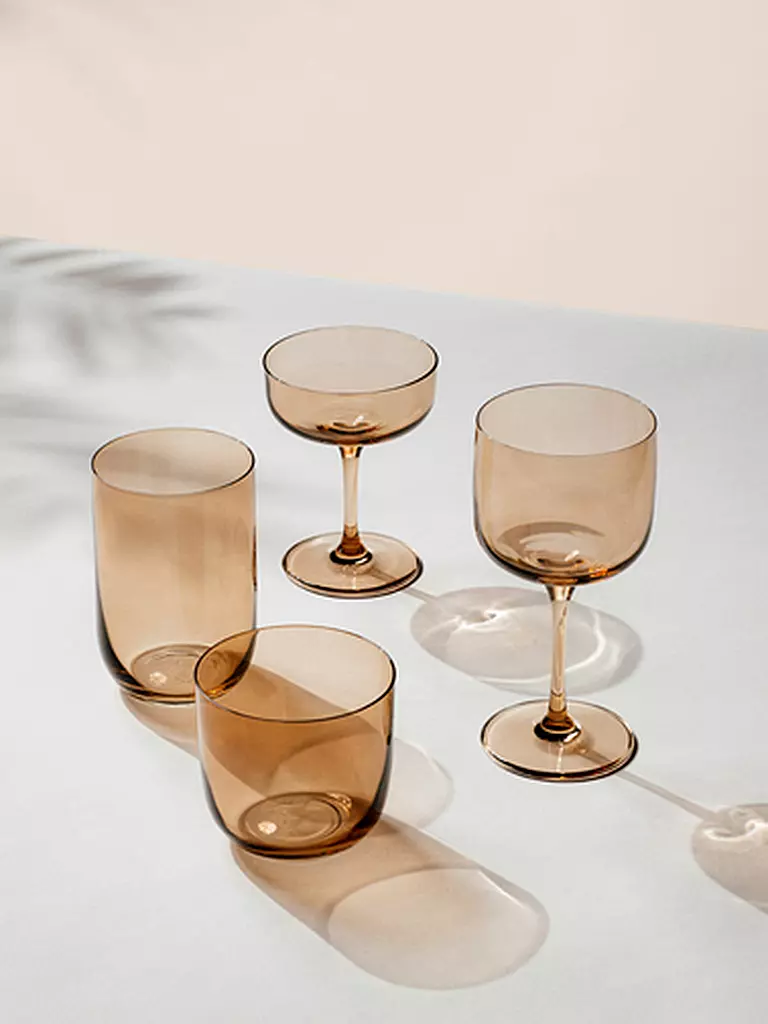 LIKE BY VILLEROY & BOCH Like Glass Sektschale / Dessertschale Set 2tlg 12x9cm Clay orange