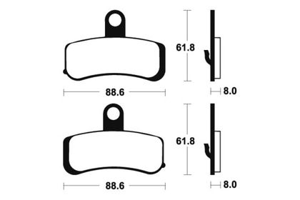 Plaquettes de freins Tecnium Performance métal fritté - MF353