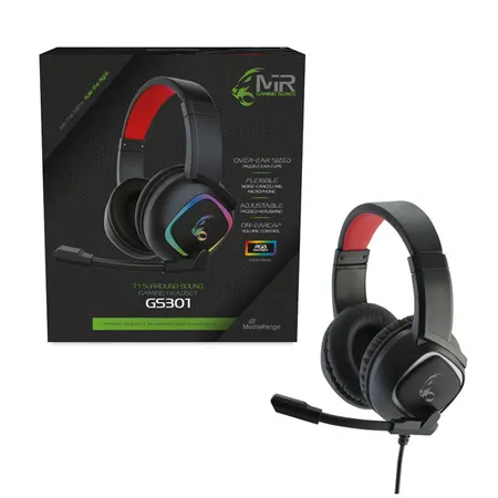 MediaRange Gaming Headset GS301 schwarz rot