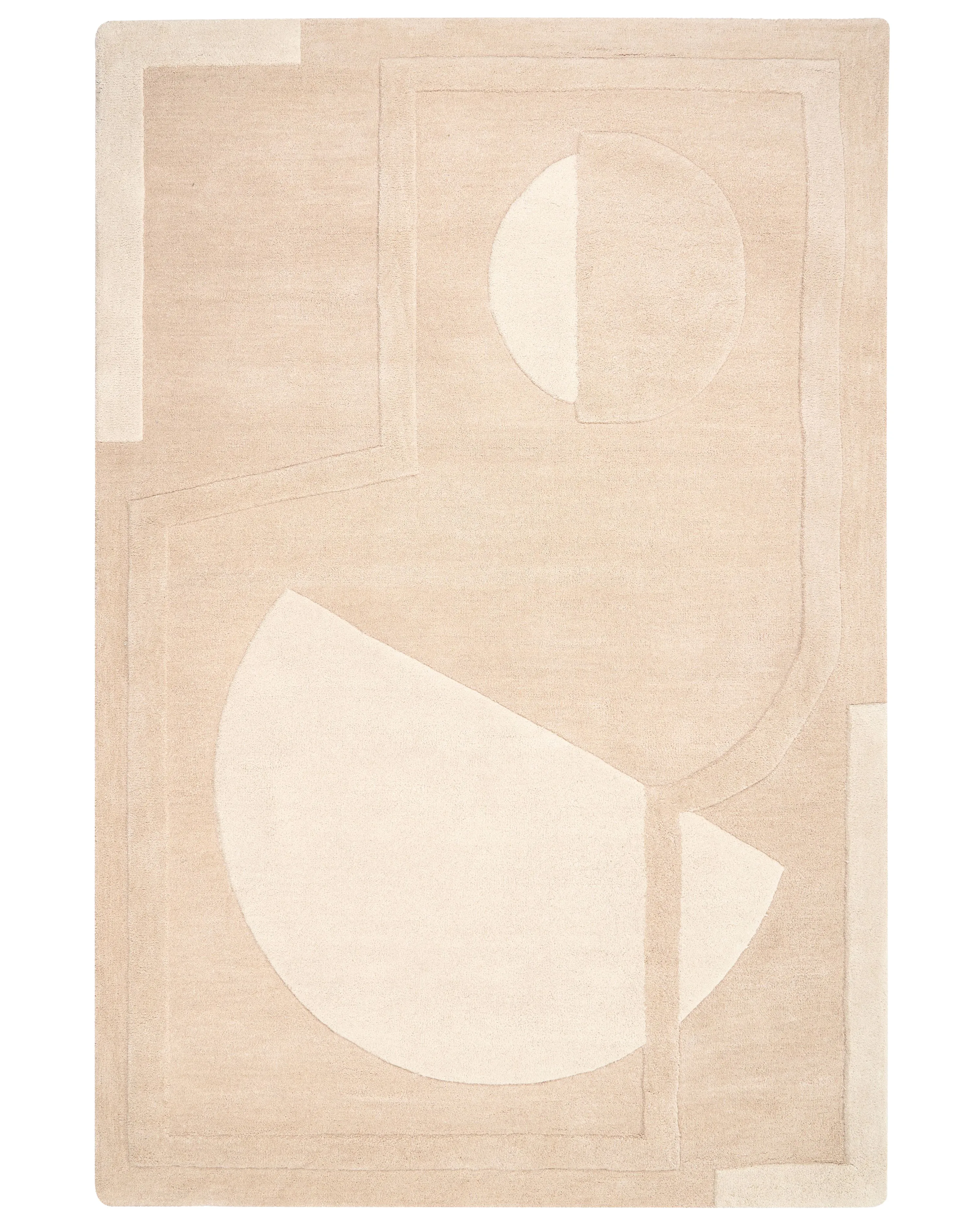 Vloerkleed GAYA Beige 200 x 300 cm Wol