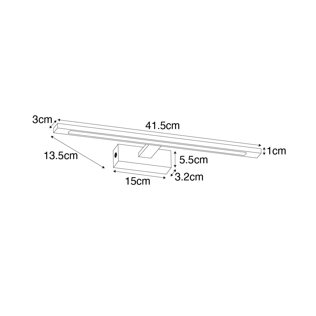 Wandlamp van messing 41,5 cm incl. LED IP44 - Jerre