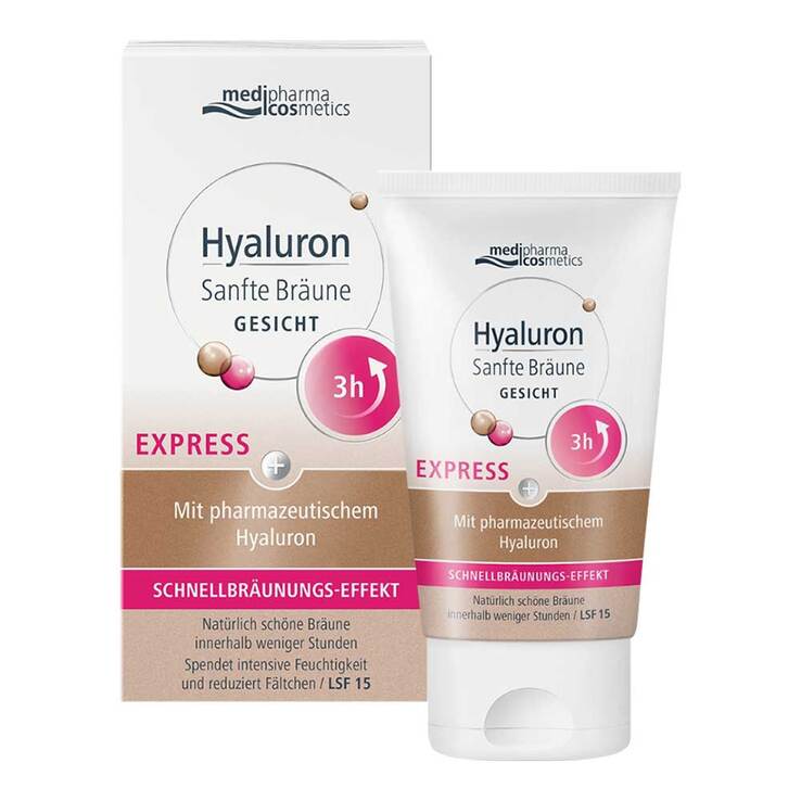 Hyaluron Sanfte Bräune Express Gesicht Creme, 30 ml