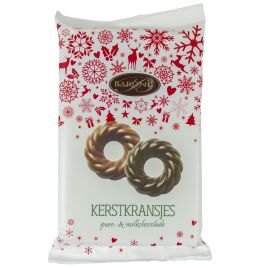 Baronie kerstkransjes puur/melk 150 GRM