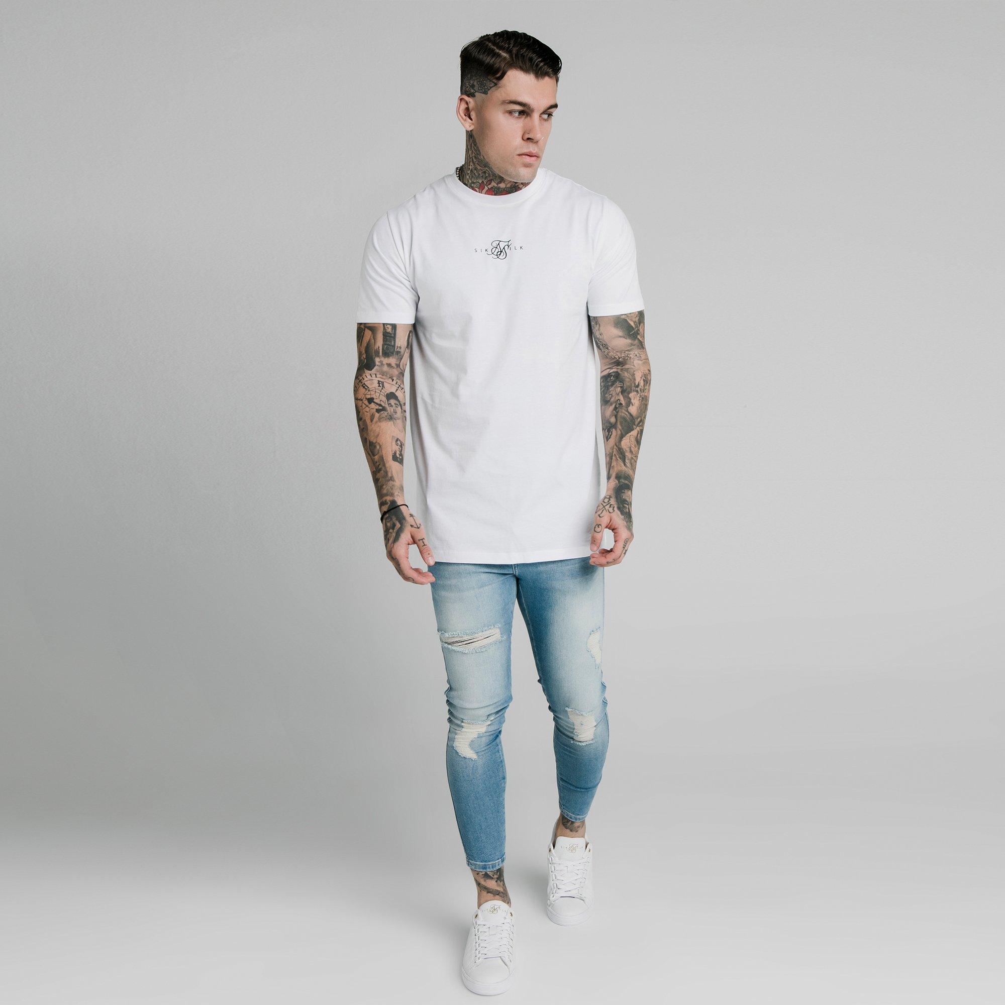 SikSilk Low Rise Skinny Ripped Jeans