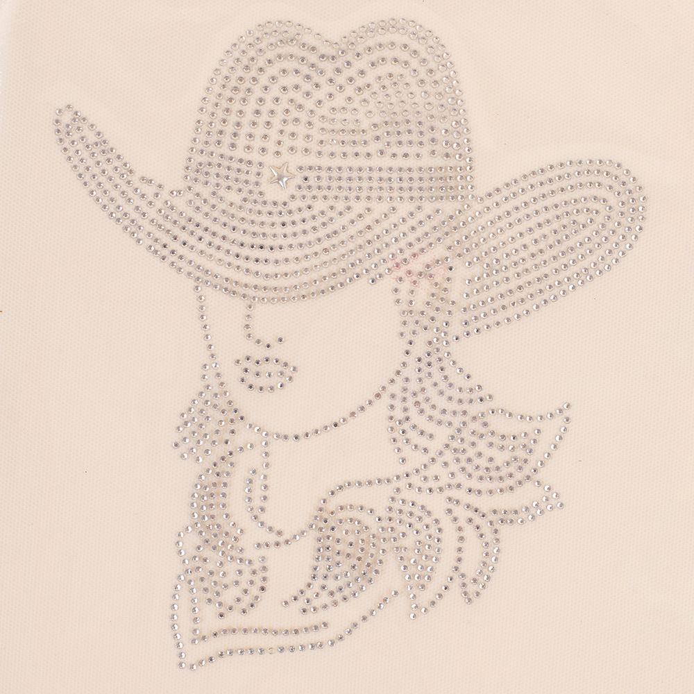 Glitter transfer Silver cowgirl