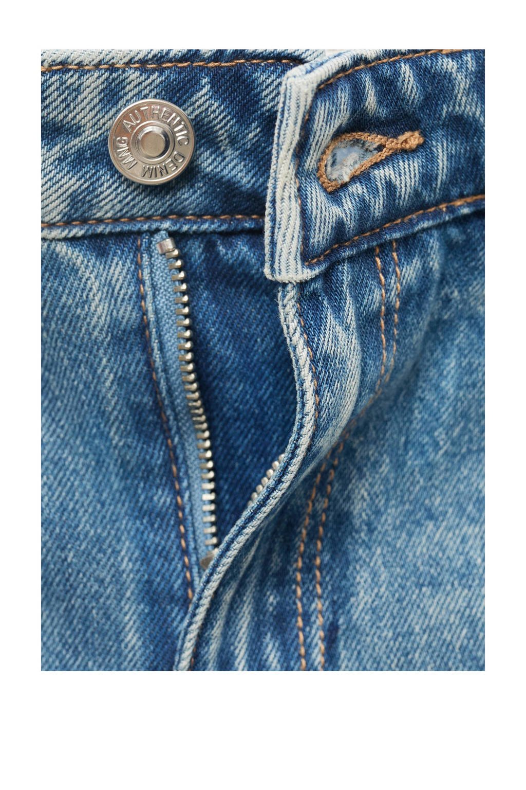 MANGO TEEN low waist straight leg jeans medium blue denim