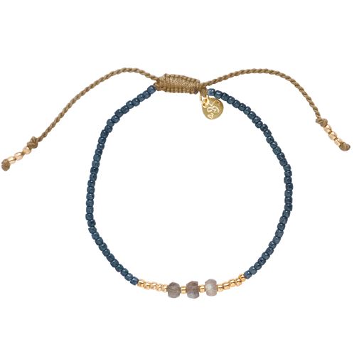A Beautiful Story Decent Armbånd, Labradorite, 16-22 cm