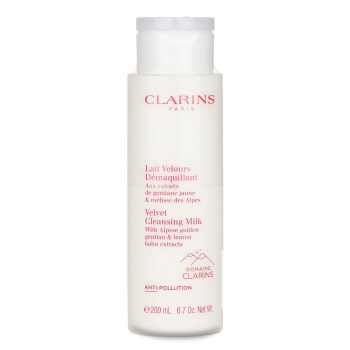 Clarins Velvet Cleansing Milk with Alpine Golden Gentian & Lemon Balm Extracts