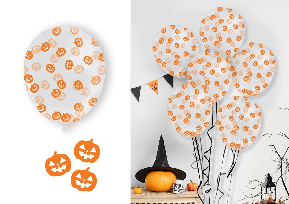 Pompoen Confetti Ballon 10st