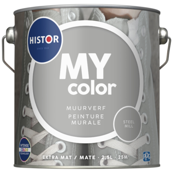 Histor My Color muurverf extra mat steel mill 2,5 liter