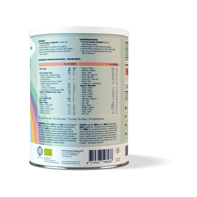 Pure Goat Company Opvolgmelk 3 op basis van geitenmelk 400g