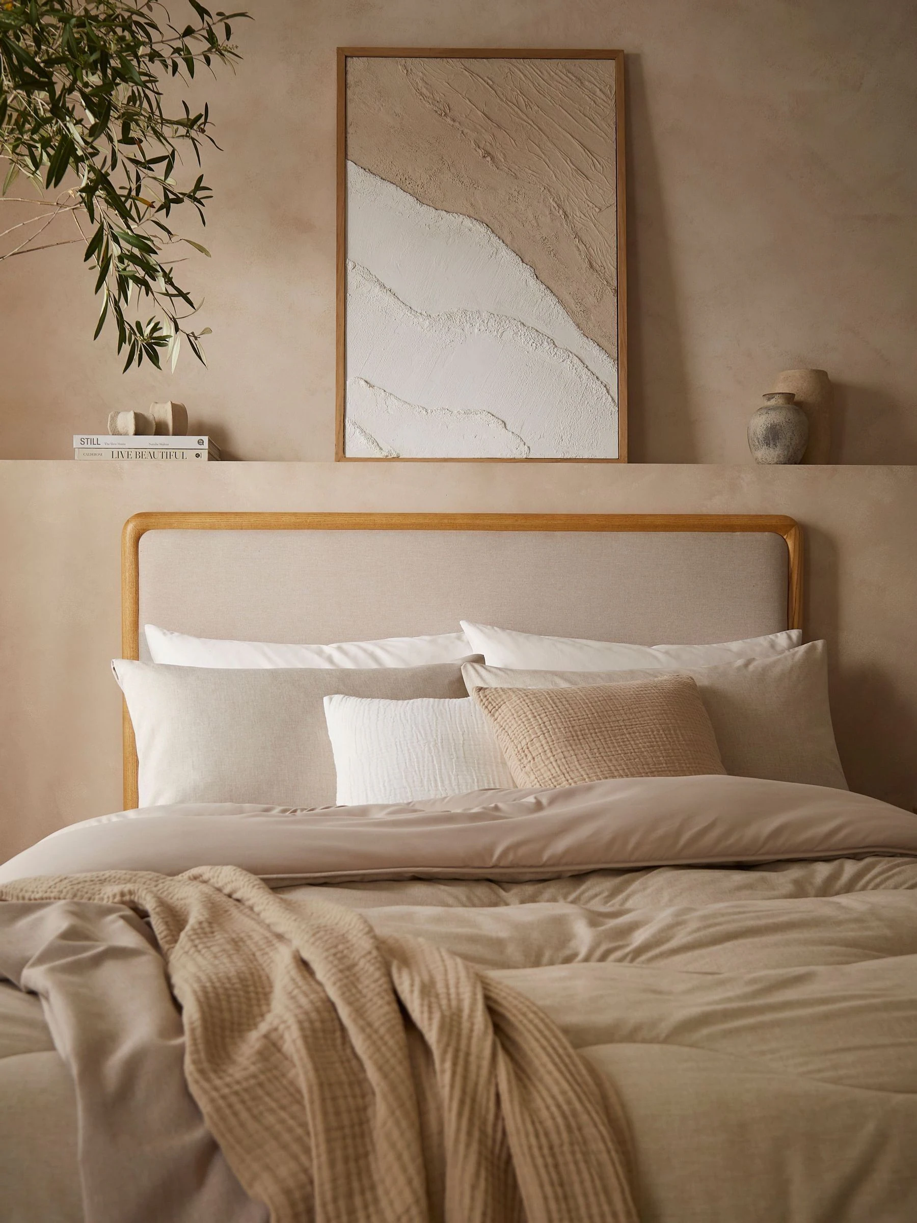 Night Lark Natural Oat 4.5 Tog Coverless Duvet and Pillowcase Set