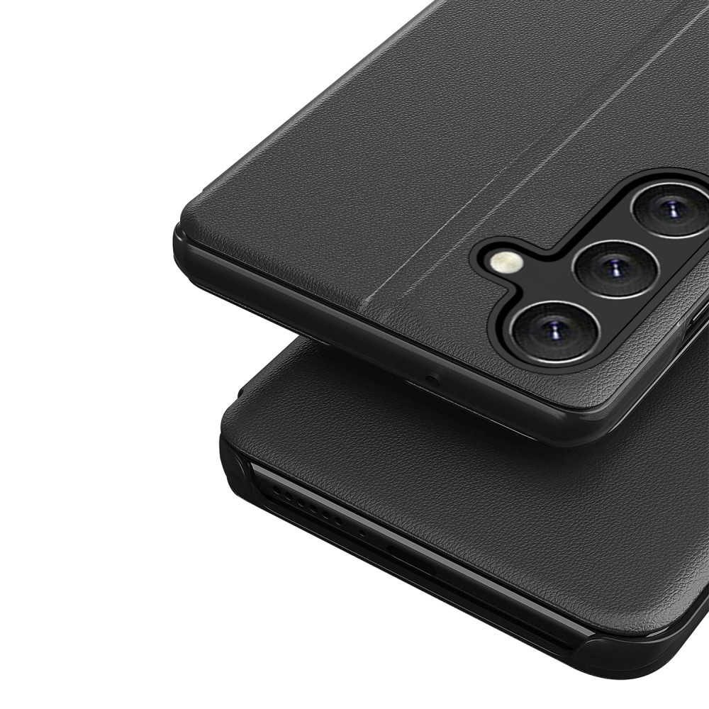 Samsung Galaxy A54 5G Leder Hülle Small Window View Flip Case - Rot