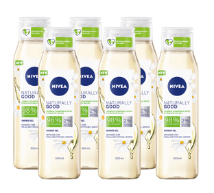 Nivea Naturally Good Jasmin & Chamomile Shower Gel Voordeelverpakking 6x300ML