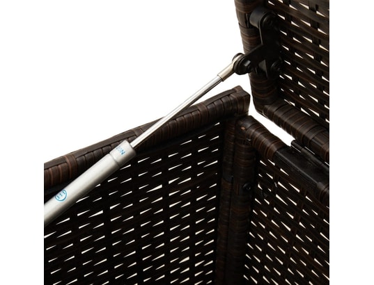 VIDAXL - Coffre Boîte de rangement de jardin marron 283l résine tressée