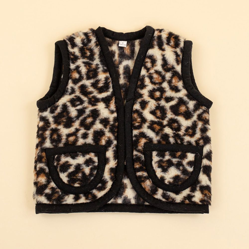 Moonrise kids wollen vest Panter