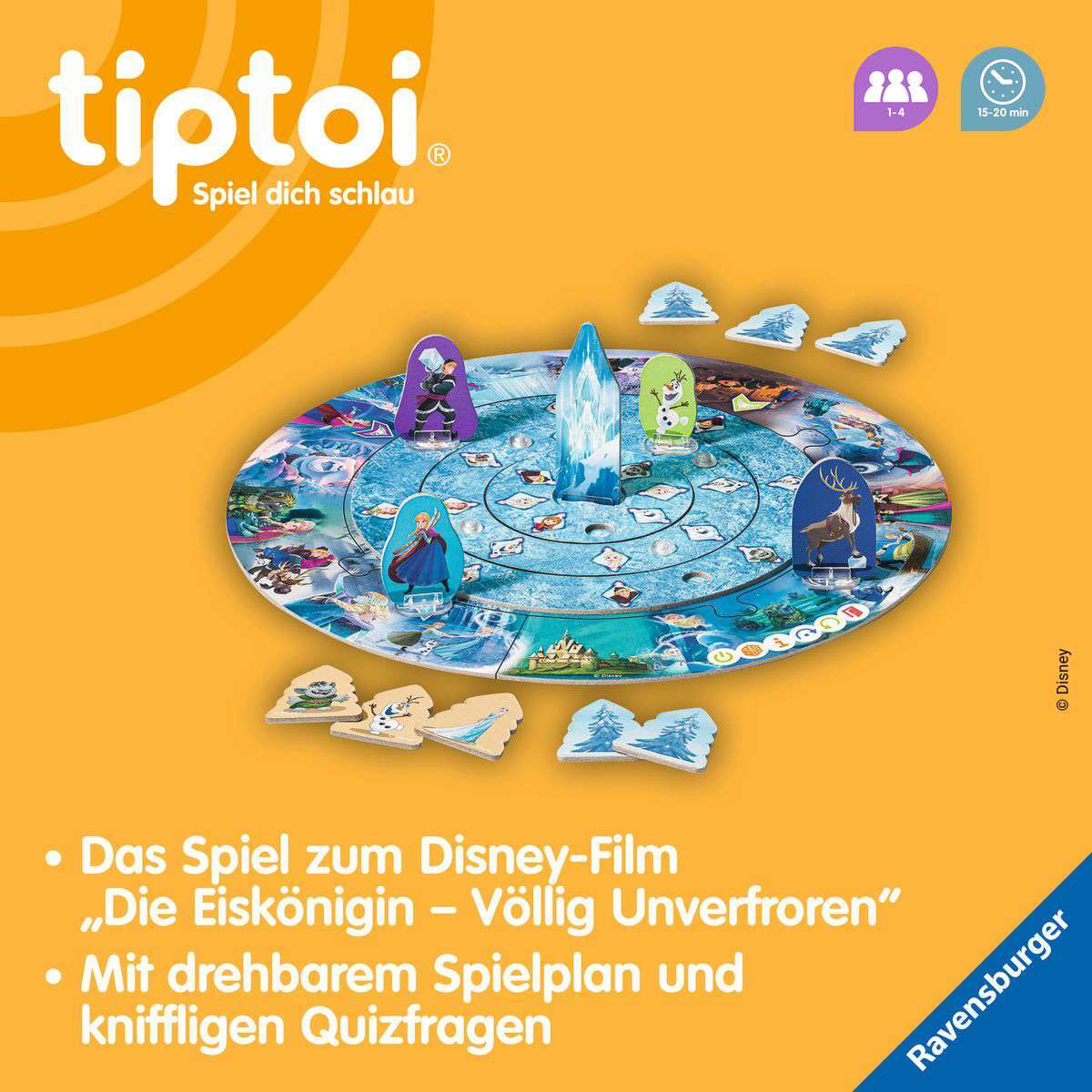 Ravensburger Spiel tiptoi® Disney Die Eiskönigin - Völlig unverfroren: Das verdrehte Wettlaufspiel