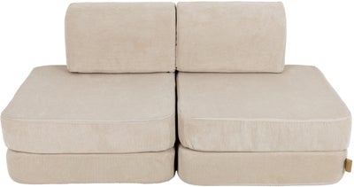 Meowbaby Play Pocket Byggbar Sofa Basic Slimcord 120x60, Ecru