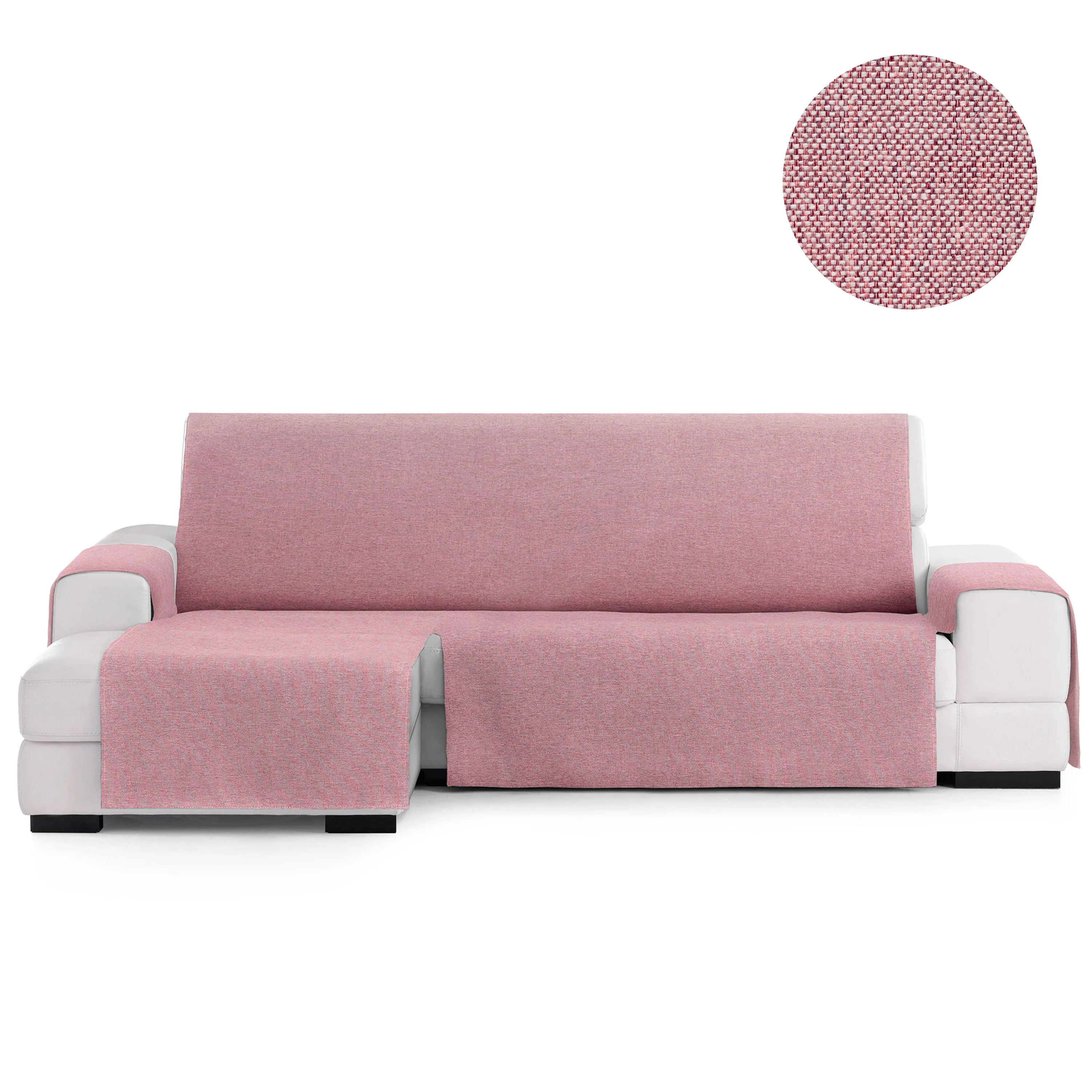 Capa protetora Vipalia para chaise longue esquerda 240, rosa, modelo Brisa