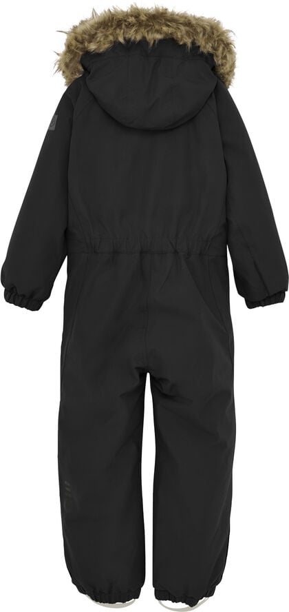 Color Kids Coverall W. Fake Fur Black