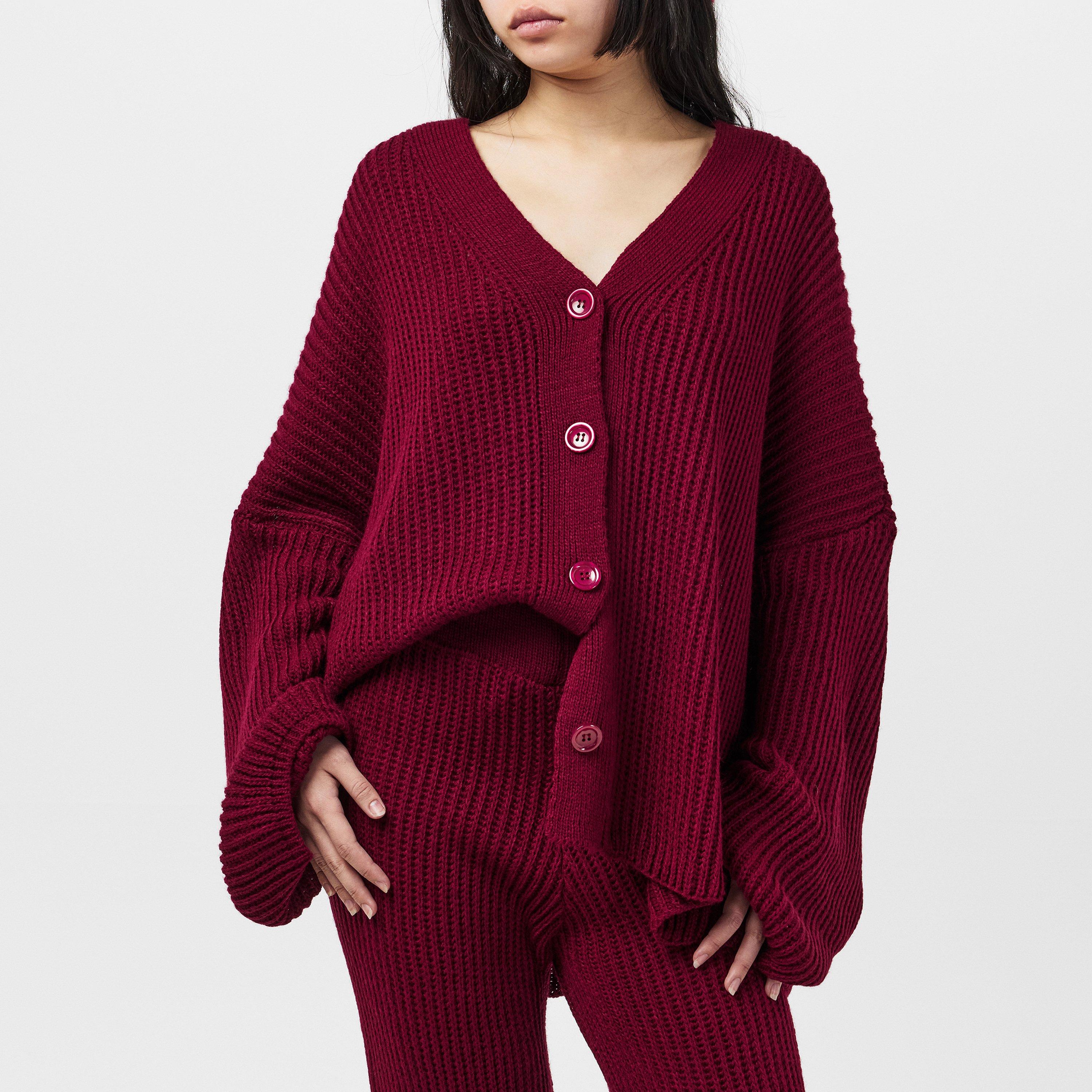 Missy Empire ME Chunky Knit Cardigan And Trouser Set Womens