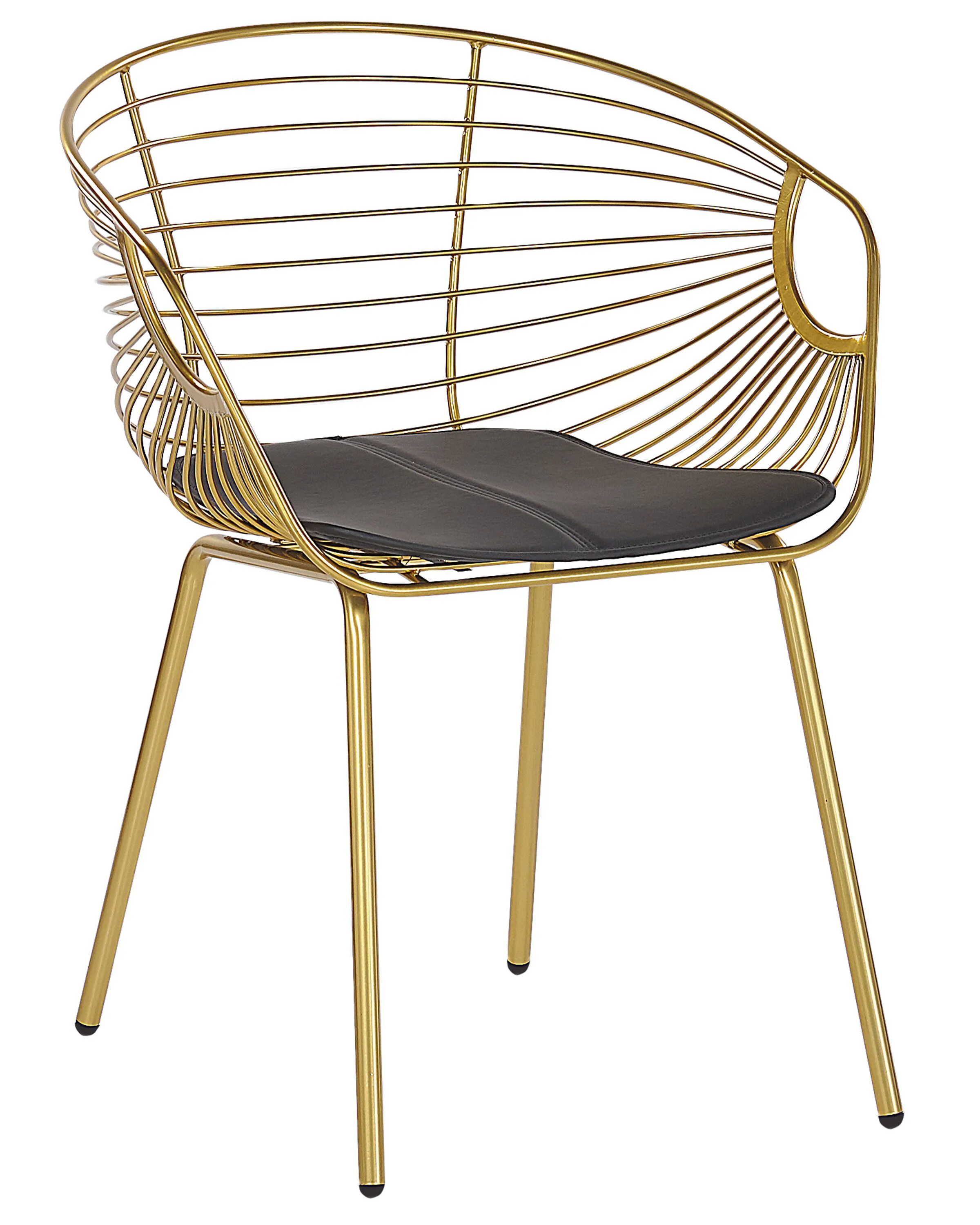 Set van 2 eetkamerstoelen HOBACK Metaal Goud