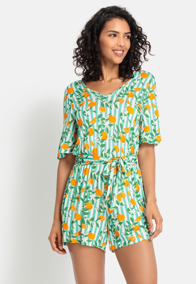Buffalo Kurzoverall , mit Alloverdruck, sommerlicher Jumpsuit, Strandmode