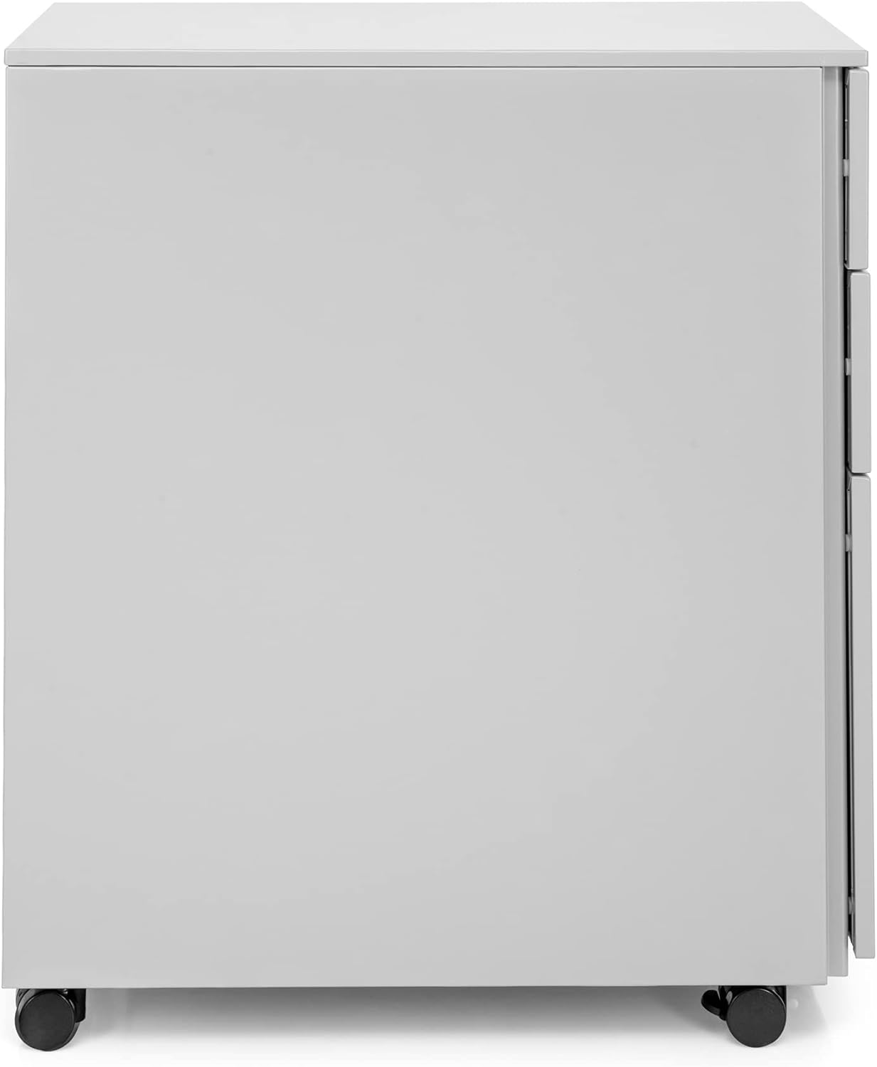 Ergotopia Rollcontainer grau - abschließbarer Bürocontainer für Schreibtisch 60x39x52 cm (HxBxT) - Büro Container mit 3 Schubladen - Schreibtischcontainer abschließbar