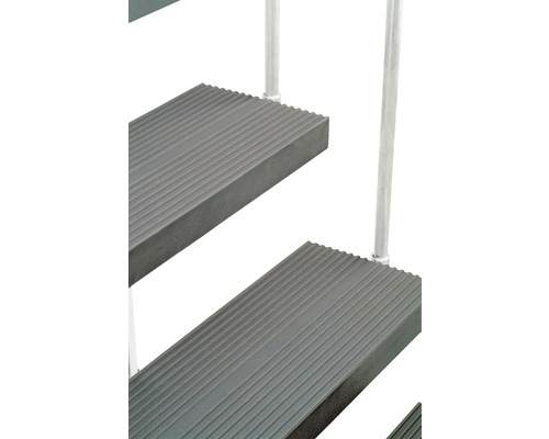 Enkele trede voor Pertura Petros Trimax grijs voor eenvoudige onderbouw 80 x 22 x 4 cm