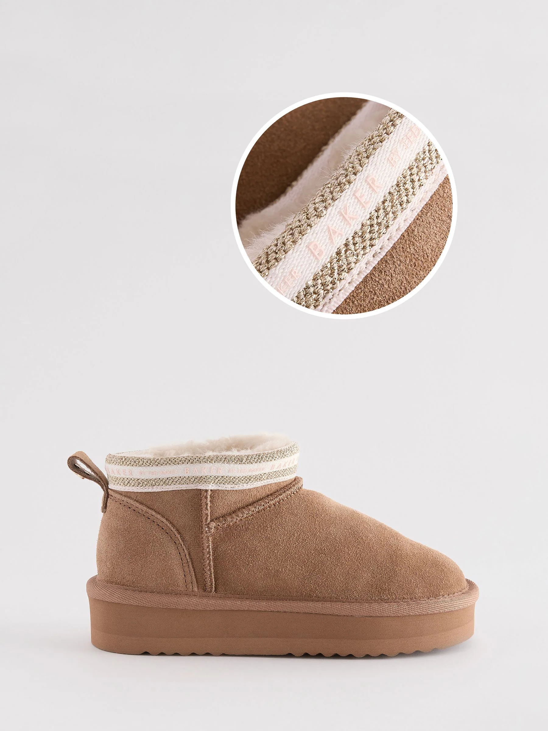 Lichtbruin - Baker by Ted Baker Girls Water Repellent Cosy Suede Boots