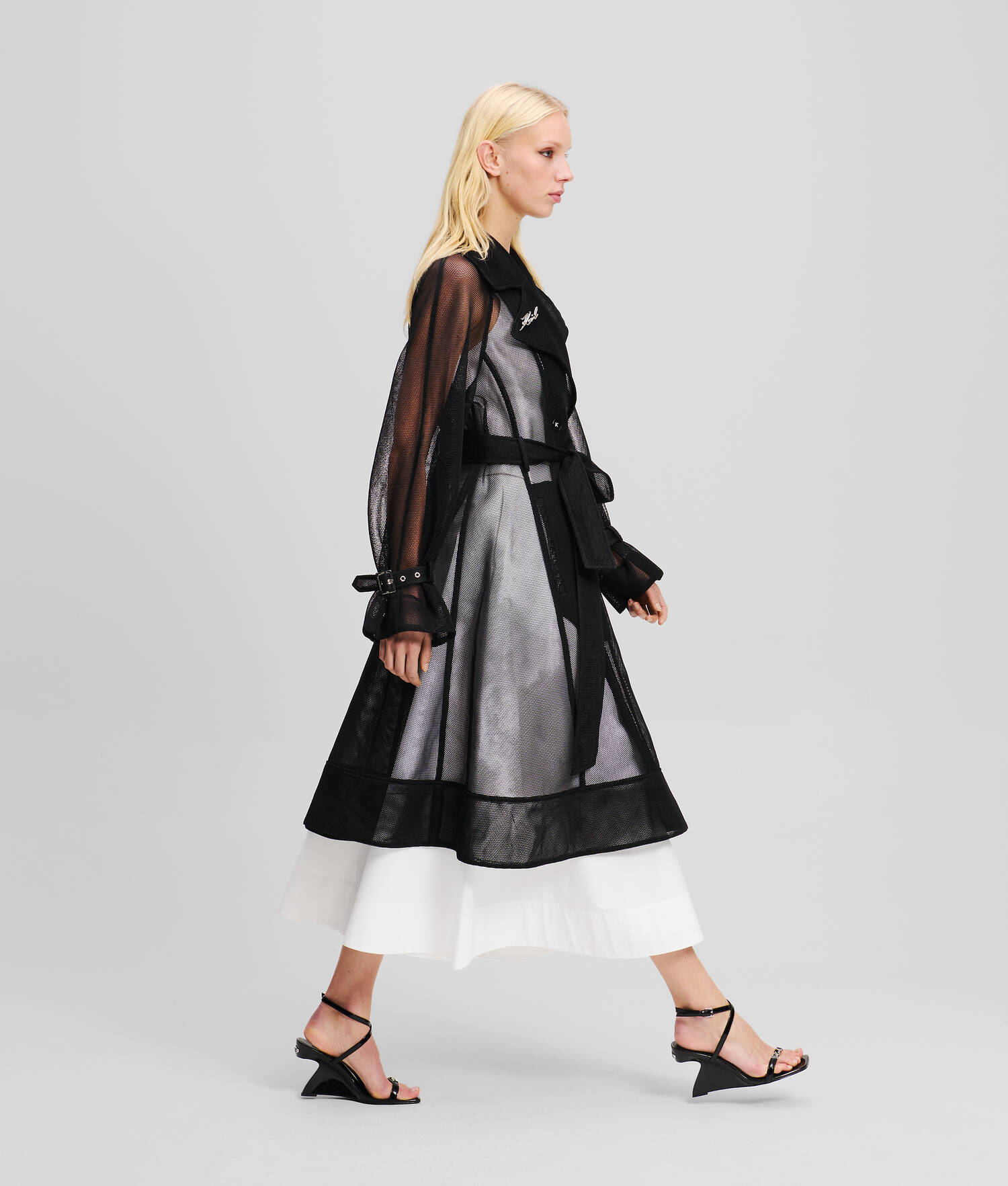 TRENCH-COAT EN TRICOT - Noir