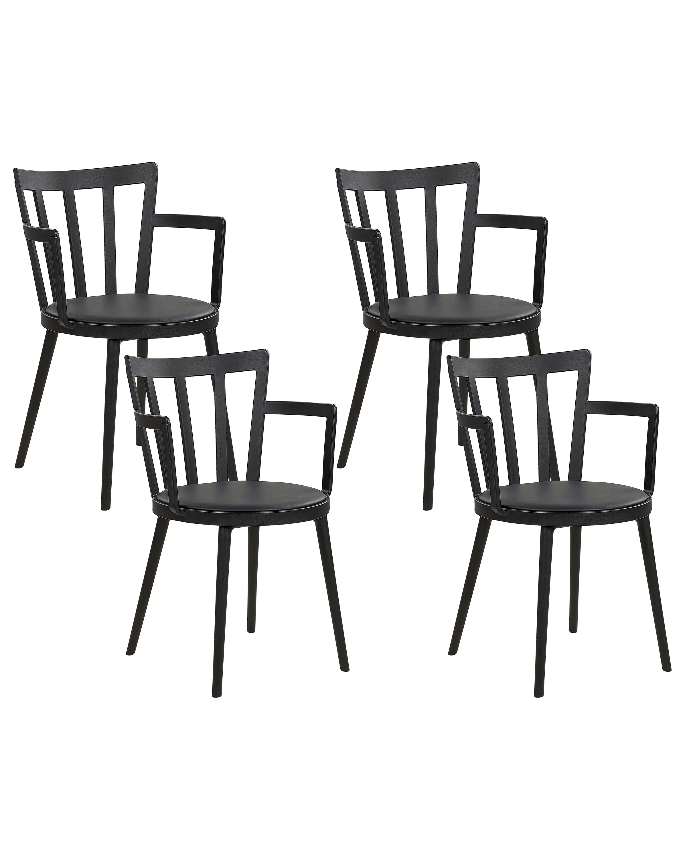 Set van 4 eetkamerstoelen MORILL Zwart
