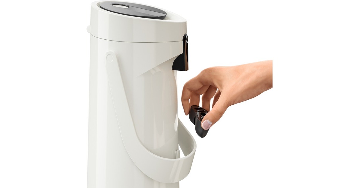 EmsaPONZA Pompthermoskan 1,9 Liter isoleerkan  (Hoogglans wit, Comfort Press)