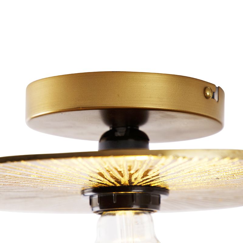 Oosterse plafondlamp goud rond - Konge