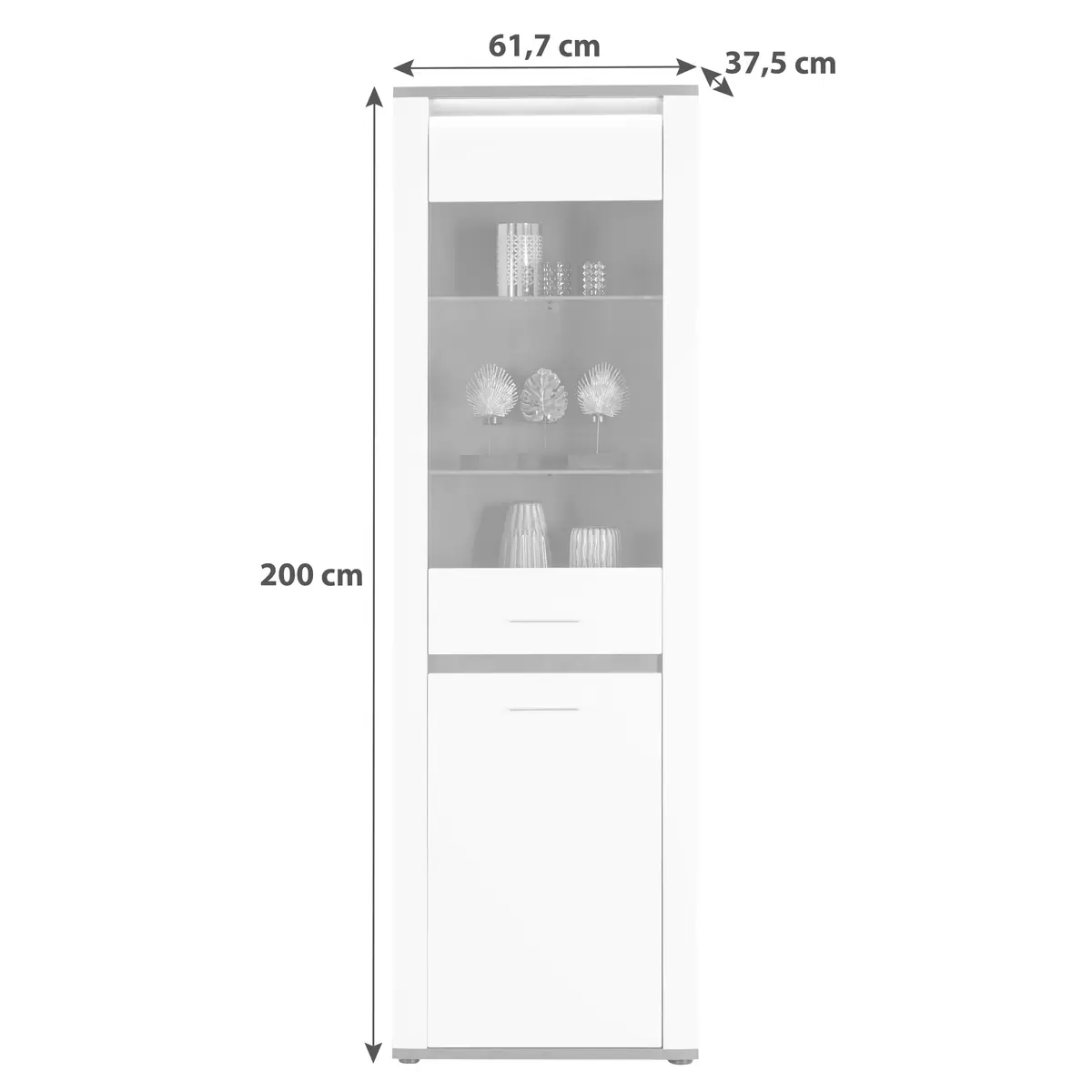 Vitrine Alassio weiss