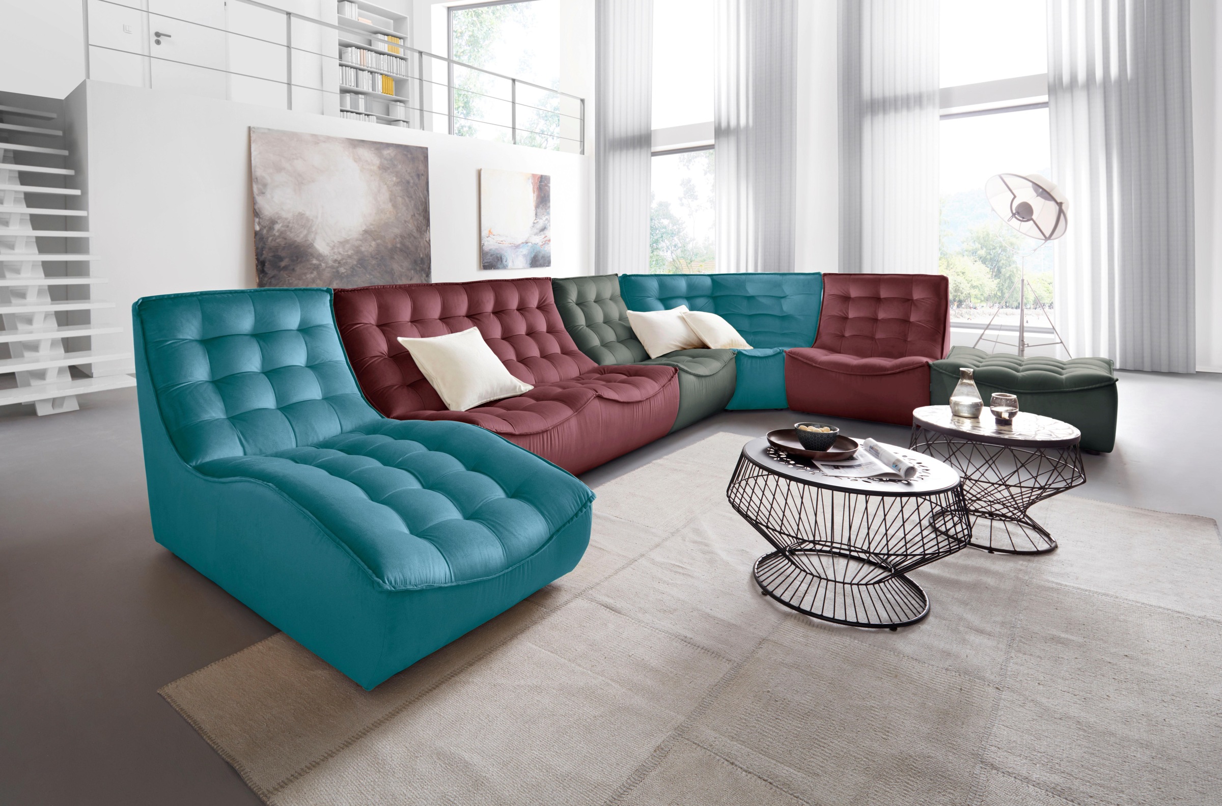 CALIA ITALIA Chaiselongue »Banjo, Designsofa, erstklassiger Sitzkomfort, als Einzelelement« oder als Modulsofa mit den passenden Erweiterungselementen stellbar