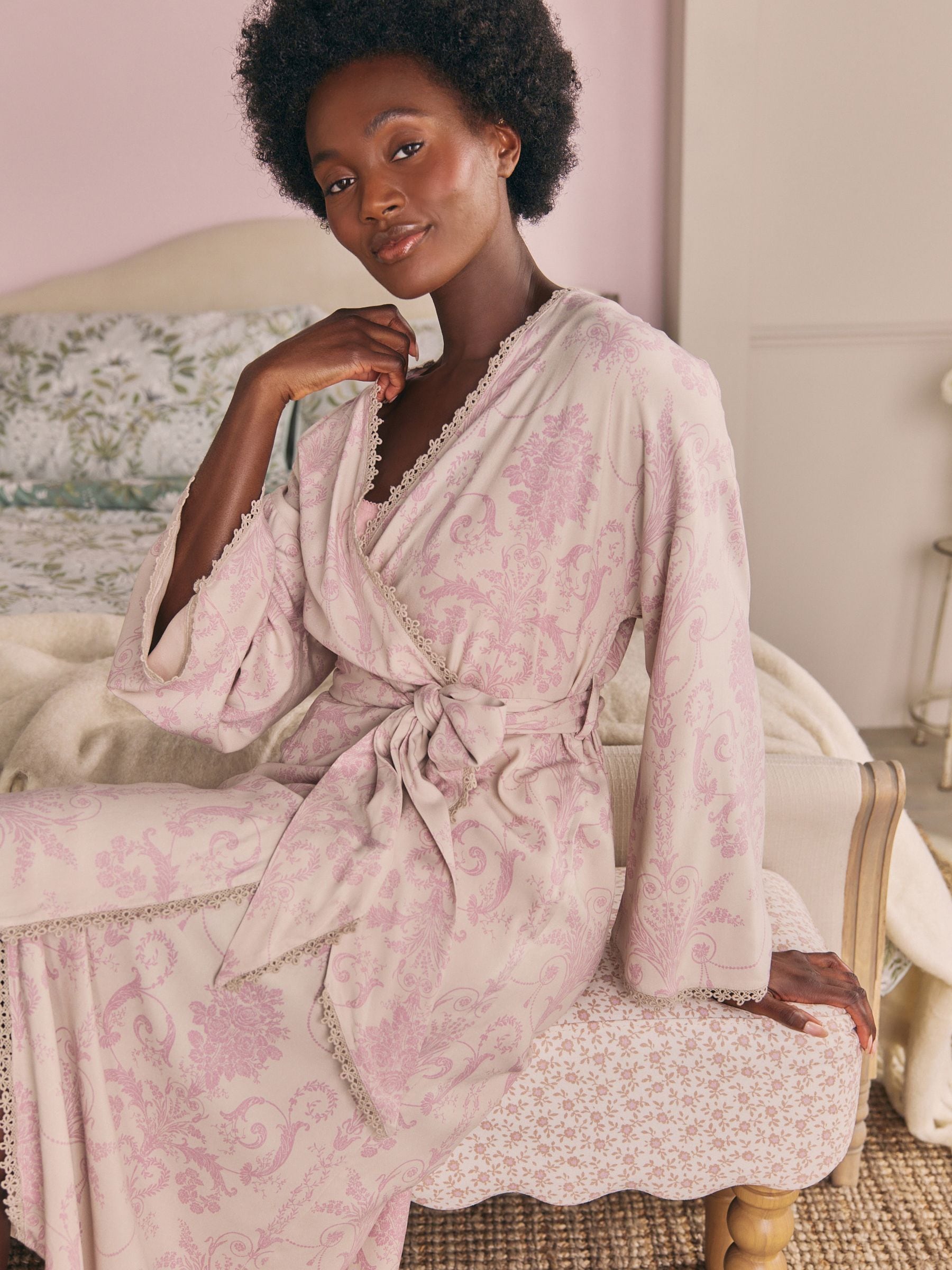 Lichtpaars - Laura Ashley Josette badjas