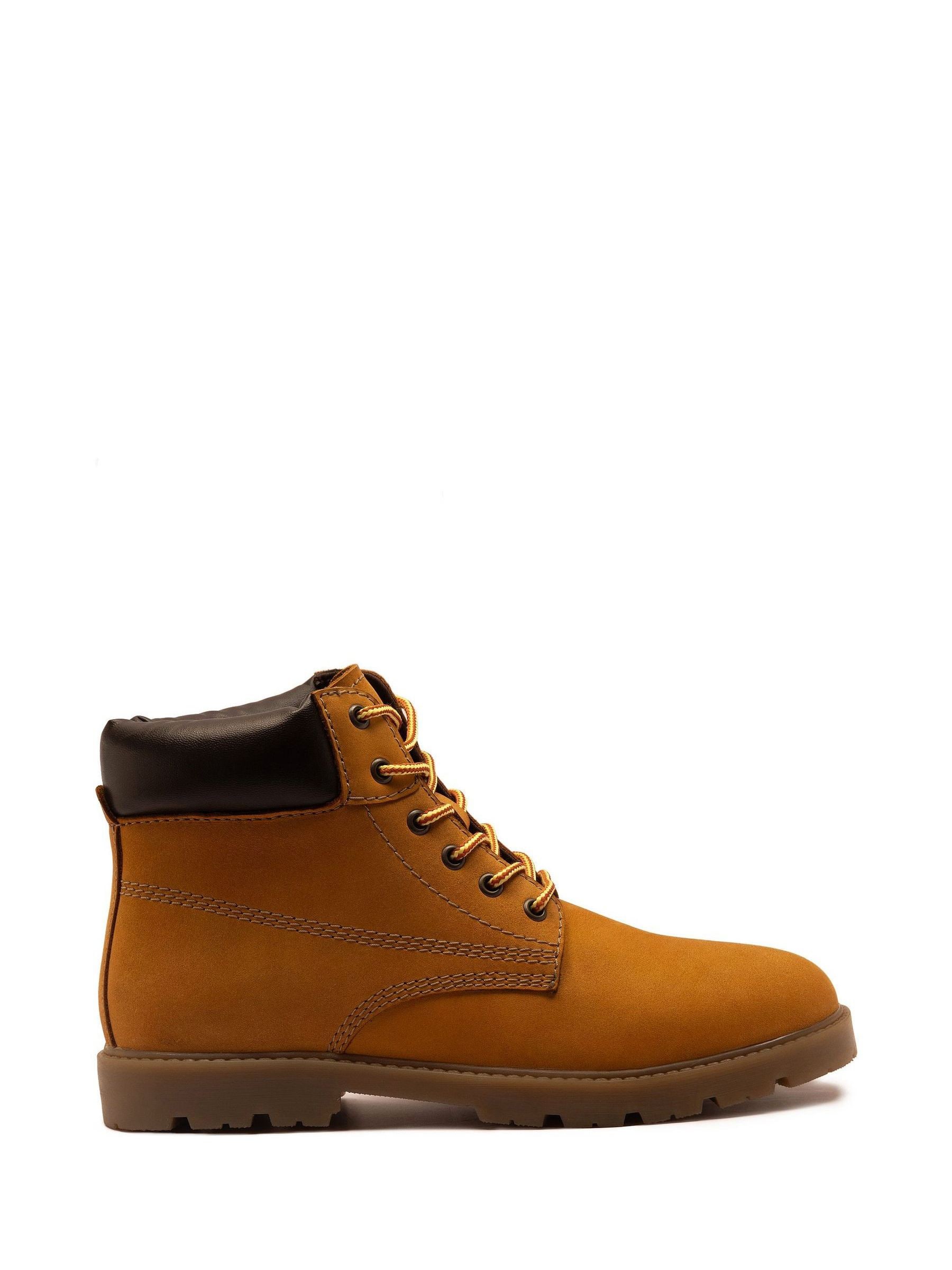 Geel - Off The Hook Solo Leren Vetersluiting Casual Enkel Boots