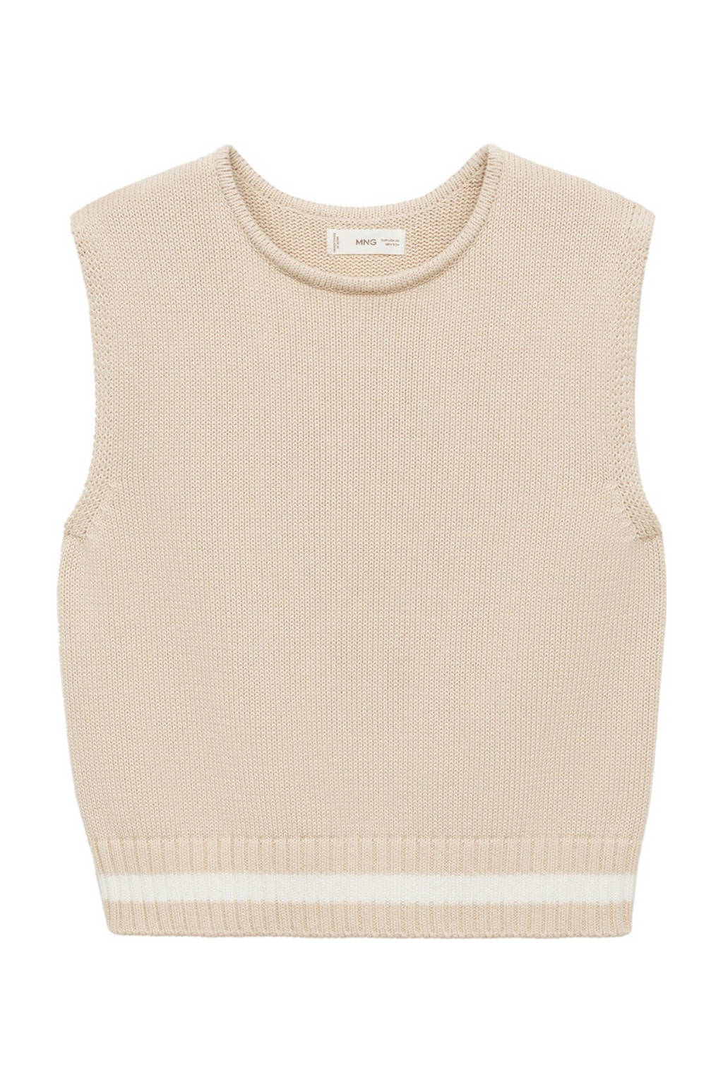 MANGO TEEN mouwloze top beige