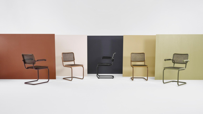 Thonet S64 V eetkamerstoel Dark Melange Black