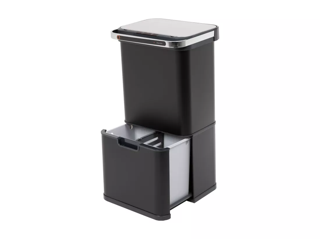 Poubelle à capteur 60L Fonction autonettoyante et filtre à charbon actif