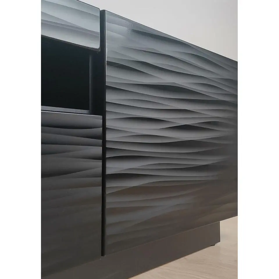 AURA TV-meubel 150 cm universeel sahara zwart  LED