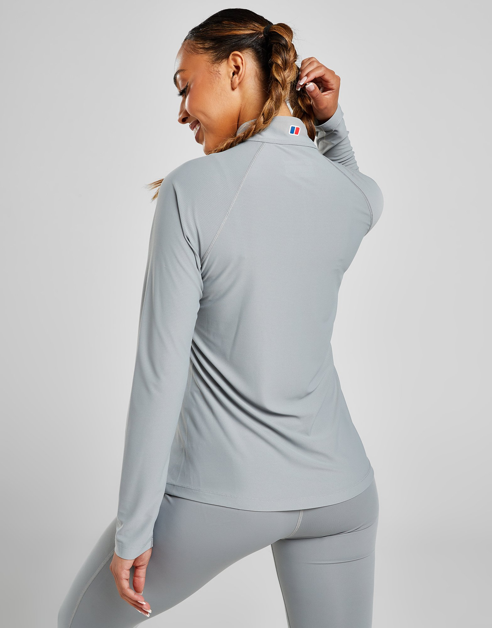 Berghaus Haut Zippé 1/4 Logo Femme