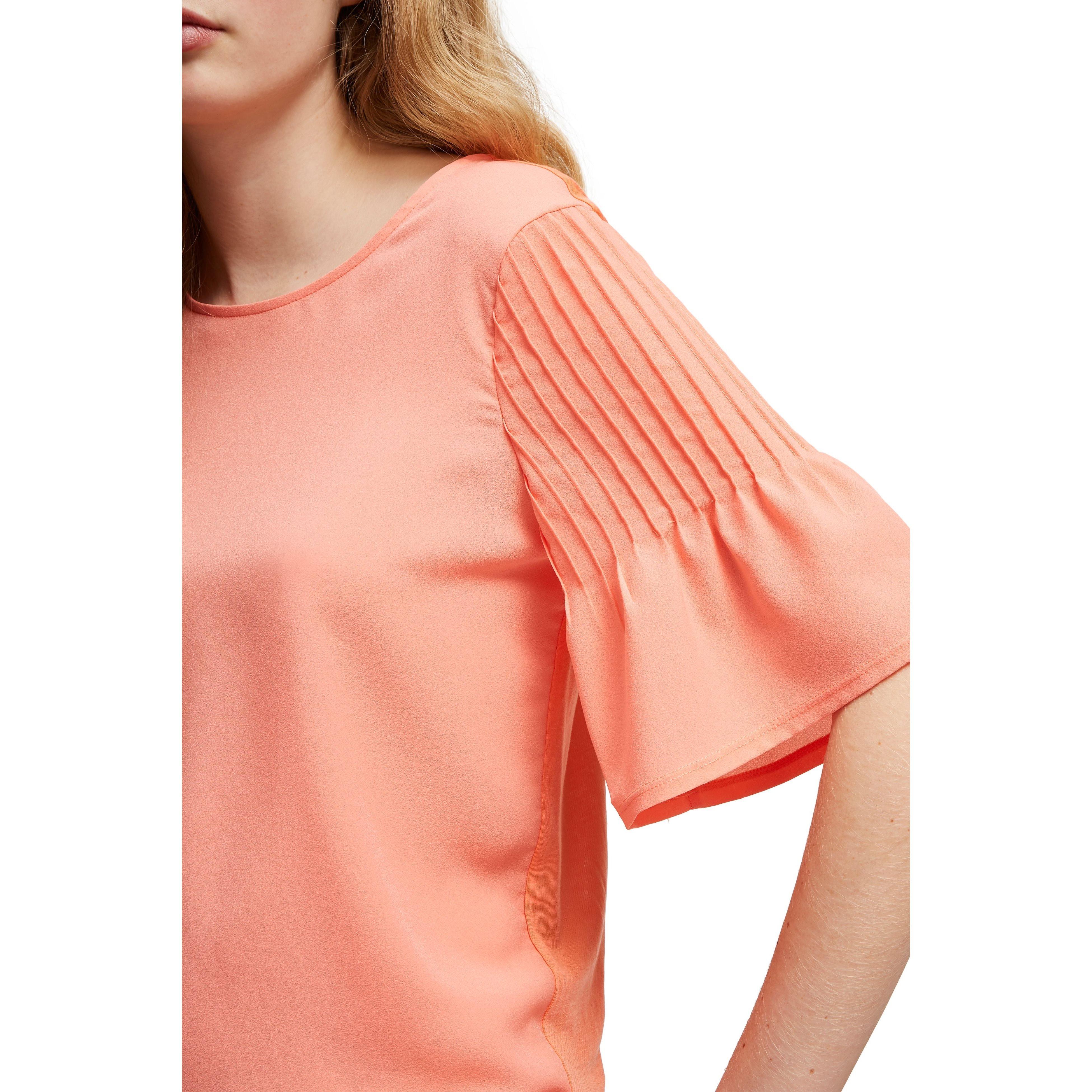 French Connection Classic Crepe Pintuck Shoulder T Shirt