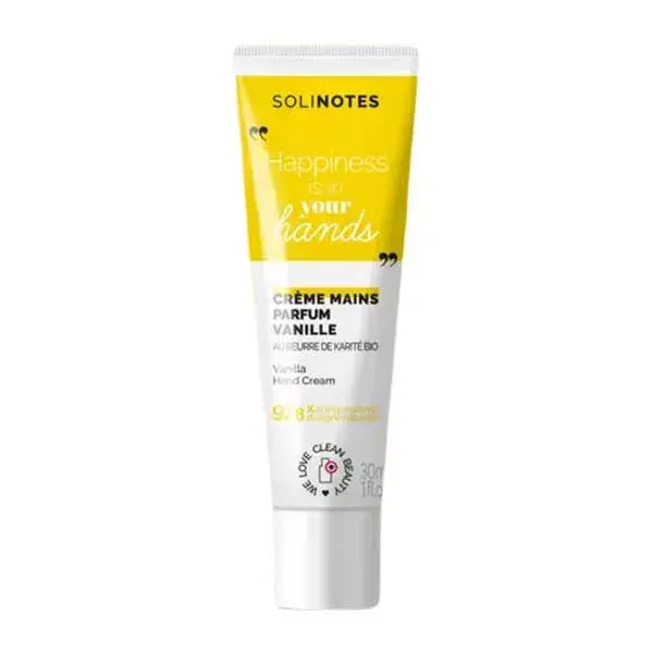 Creme para as mãos Solinotes sabor baunilha 30ml