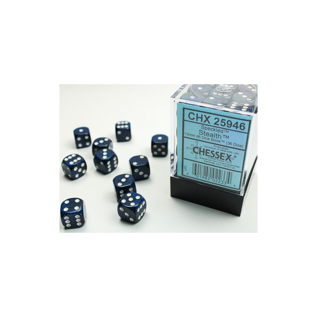 Set de 36 Dés Chessex : Speckled
