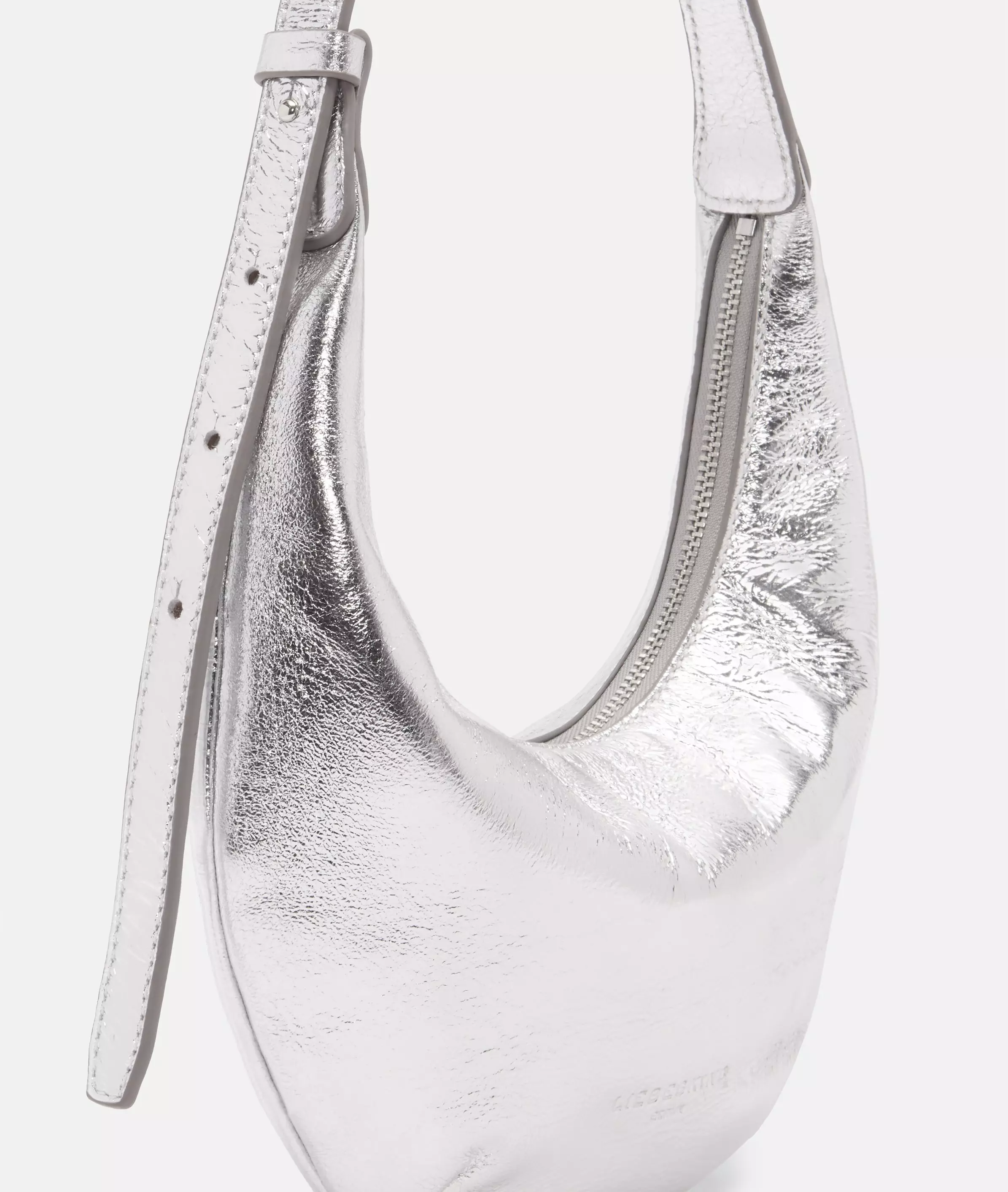 Hobo Mini bag with metallic finish