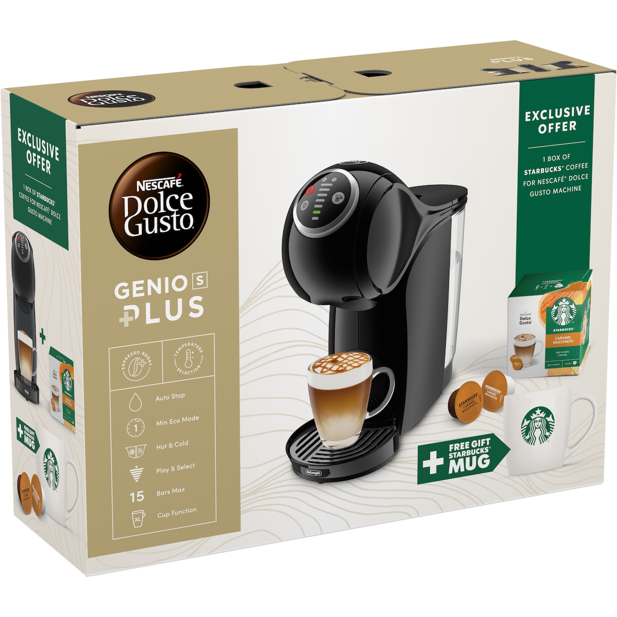 Nescafé Dolce Gusto Genio S Plus kapselmaskin Starbucks-samlepakke