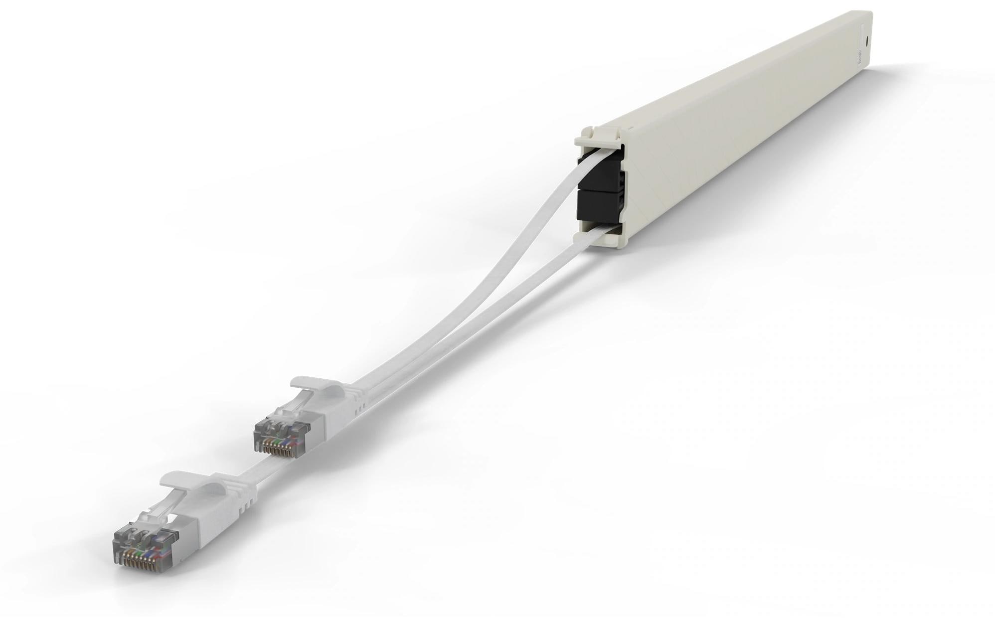 patchbox.one / Cassette / 46RU / Cat 6A, STP, 2.5 m, WeissAll-in-One Lösung für Ordnung im Netzwerkschrank