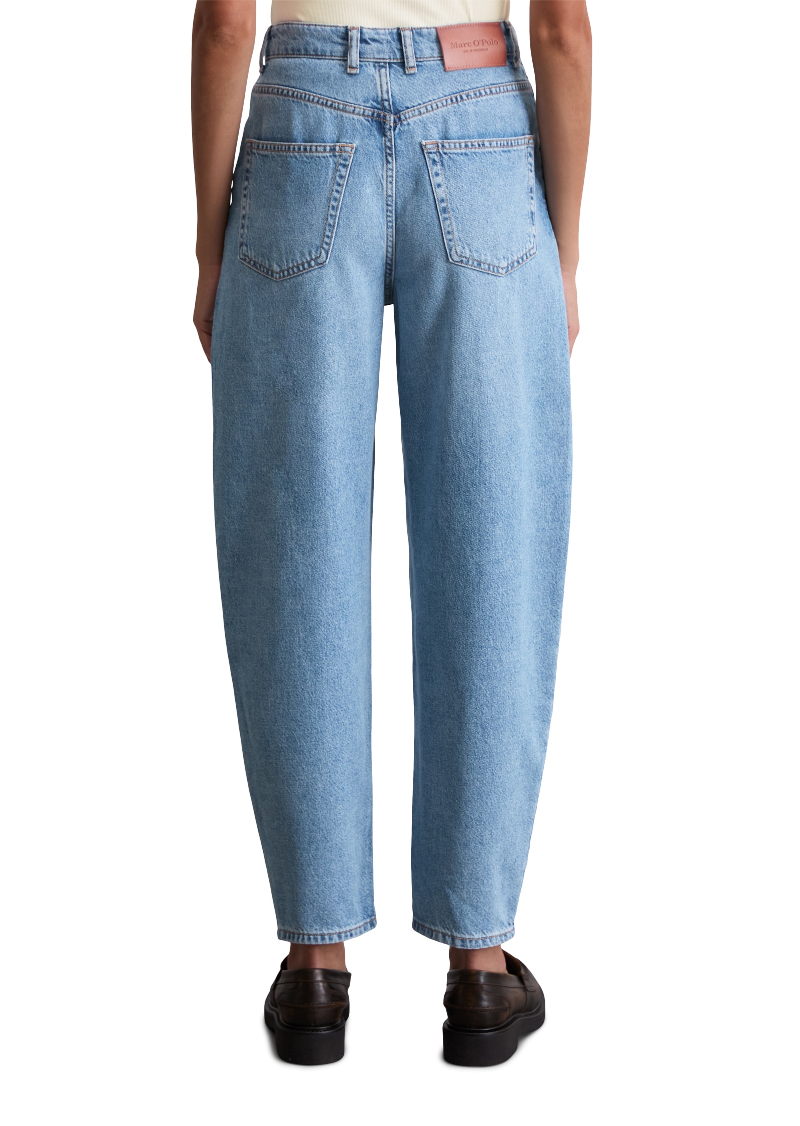 Marc O'Polo High-waist-Jeans hohe Taille, lockere Passform, verkürzte Länge